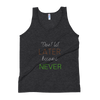 "Don't let Later become Never" Women's Tank Top